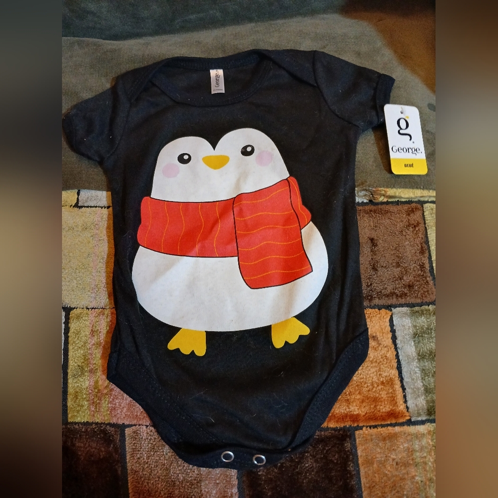 George Baby Penguin Bodysuit 12 Months